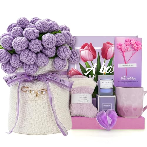 Mothers Day Birthday Gifts for Women Self Care Package Get Well Soon Gift Baskets, Thinking of You Sympathy Spa Gift Set ...