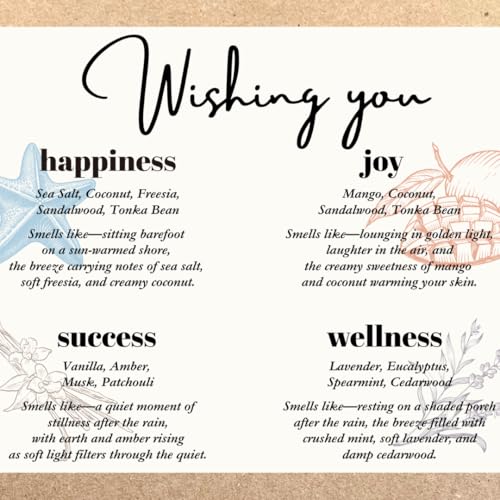 [ApoThera] “Wishing You” Handmade 4 Pack Tin Candle Gift Set, Natural Coconut Soy Wax – Gift for Women, Men, Friends, Mom,...