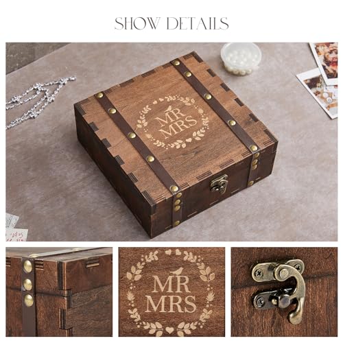 AW BRIDAL Mr and Mrs Wedding Keepsake Box for Couples, Bridal Shower Gifts for Bride to Be, 2026 Engagement Gift for Newly...