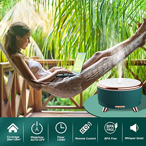 Diffusers for Essential Oils Humidifiers 500ML, Essential Oils Large Room Aromatherapy Diffuser,7 Colors Lights 3 Mist Mod...