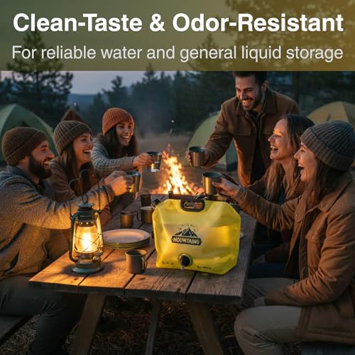 CoreMuse Camping Water Container 2 Gallon Collapsible Water Jug with Spout - Reusable Plastic Flasks, Foldable Empty Gallo...