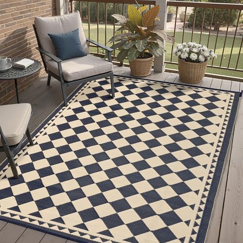 HUGEAR Outdoor Rug for Patios Clearance,Waterproof Mat,Large Outside Carpet,Reversible Plastic Straw Camping Rugs,Rv,Porc...