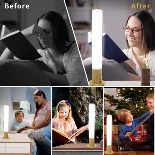 Light Therapy Lamp 10000 Lux, Happy Sun Lamp UV-Free with 3 Color Temperatures, Adjustable Brightness, Timer & Memory Func...