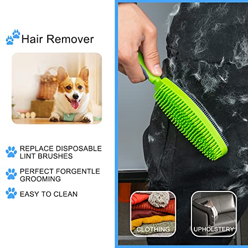 Godiyyer Rubber Pet Hair Removal Brush for Couch Clothes Dog Cat Pet Hair Carpet, Also Used as Dog Cat Bath Brush with Mas...