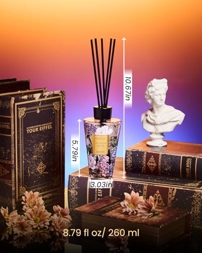 M&SENSE Lavender Glow Reed Diffuser Set - 8.79fl oz Home Fragrance Non-Toxic Essential Oil Diffuser with Sticks, Air Fresh...