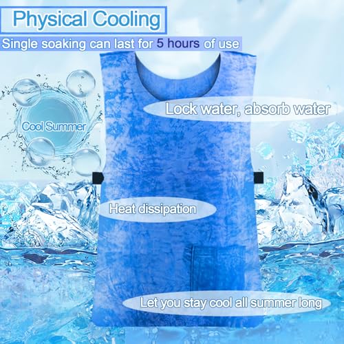 Cooling Vest for Men Women, Ice Vest Cooling Vest, Reusable Ice Pack Vest for Women, Adjustable Cold Coat Fabric Sport Coo...