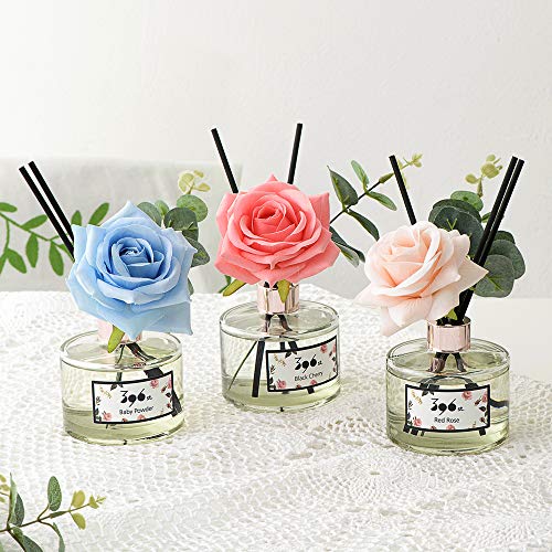 396 st. Rose Flower Reed Diffuser, Red Rose, 200ml(6.7oz) / Reed Diffuser Sets, Home Fragrance, Scented Oils, Home & Bathr...
