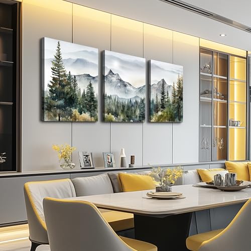 MHARTK66 Wall Art for Living Room Modern Wall Decor for Bedroom Office Decor Abstract Mountain Forest Landscapes Ink Paint...