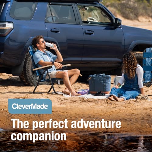 CleverMade Pacifica Collapsible Cooler Bag – Small Portable Cooler Bag for Travel, Foldable Insulated Cooler for Beach, Pi...