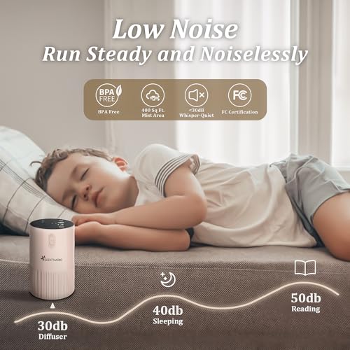 Waterless Diffuser for Essential Oil - Aroma Diffuser for Home with Battery Indicator, Portable Smart Scent Air Machine 1/...