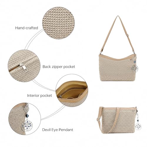 Kiss Sea Crochet Bag for Women Beach Purse for Women Vacation on Spring Summer