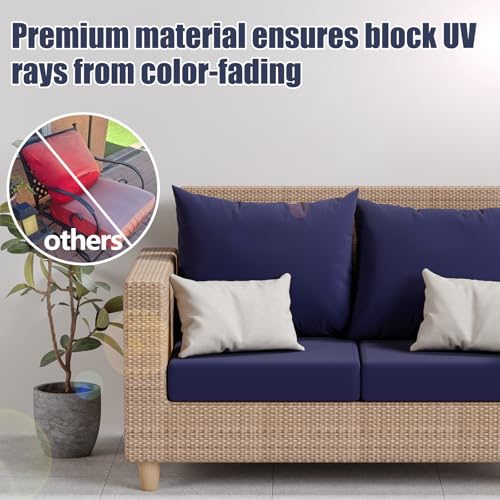 Vorshape 8Pcs Stretch Patio Cushion Covers, Outdoor Couch & Sofa Replacement Slipcovers for Patio Furniture Cushion Cover...
