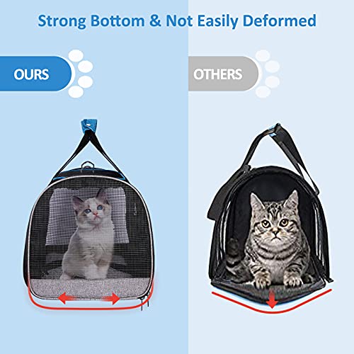 BurgeonNest Cat Carrier for Large Cats 20 lbs,Medium Pet Under 25 lbs,2 Puppy and Small Dogs with Unique Side Bag,Top Load...