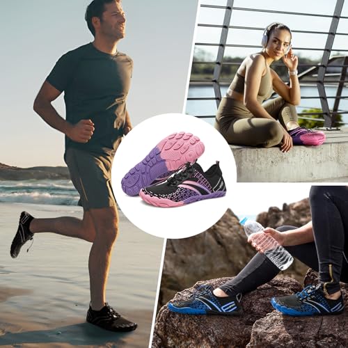 ATHMILE Hiking Barefoot Water Shoes for Women Men Beach Swim Aqua Pool River Quick Dry Athletic Wide Toe Outdoor Sport Kay...