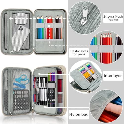 Zannaki Big Capacity Storage Pouch Marker Pen Pencil Case Simple Stationery Bag Box Art Tool & Sketch Storage Boxes for Bu...