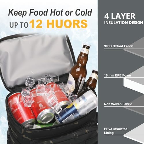 Tactical Backpack Cooler,Soft Lightweight Leakproof Cooler Backpack,Insulated Cooler Bag,Portable Soft Cooler Bag Waterpro...