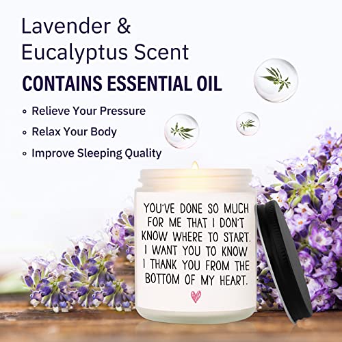BAUBLEDAZZ Thank You Gifts for Women, Thank You Candle- Handmade Lavender Natural Soy Wax Candle (7oz)- Appreciation Gifts...