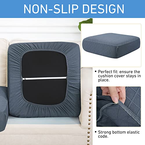 hyha Outdoor Couch Cushion Covers, Sectional Couch Sofa Covers Washable, Jacquard Diamond Lattice, Stretch Sofa Seat Cushi...