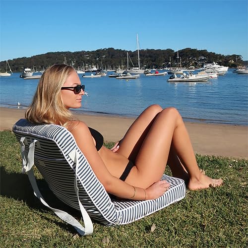 SUNNYLiFE Lightweight Beach Chair — 6-Position Reclining Beach Chair for Adults, Multi-Position Folding, 300D Polyester, S...