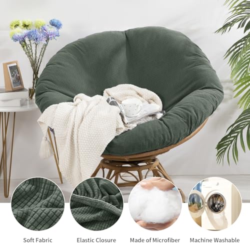 HOMBYS Cover for Papasan Cushion, Soft Slipcover Only (Without Cushion), Removable and Machine Washable Chair Covers with ...