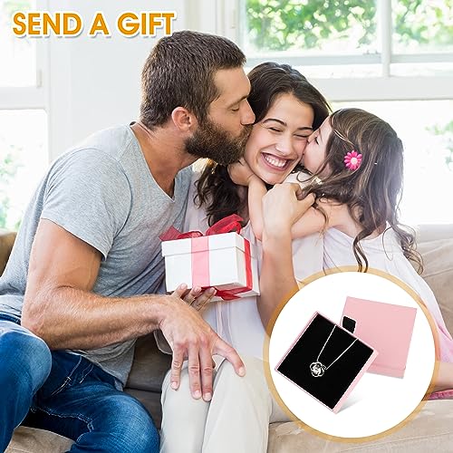 Yolev 2 Pack Jewelry Gift Boxes Cardboard Jewelry Boxes, 2.9x3.1x0.7Inch Small Gift Boxes for Bracelets Earrings Necklaces...