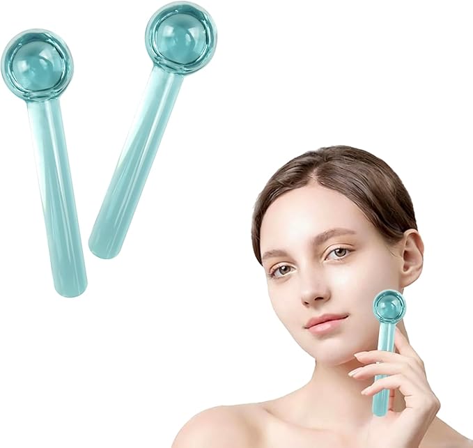 SportEmblema Ice Globes for Face & Eyes,Facials Cold Roller Cooling Globes for Skin Tightening & Anti-Aging Reusable Ice F...