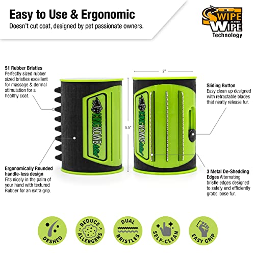 King Kanine Mini King Komb Pet Grooming Brush, Self Cleaning Deshedding | Multi-Use Tool for Cats & Kittens of All Life St...