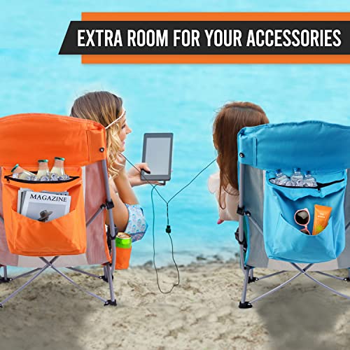 Nice C Beach Chair, Sling Sand River Chairs for Adults, Sillas De Playa, Beach Seat with Cooler High Back, Cup Holder & Ca...