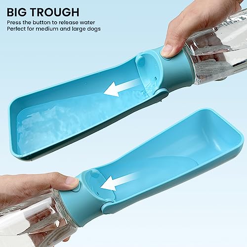 FORWH Portable Dog Water Bottle Dispenser [Leak Proof & Foldable] Dog Travel Water Bottle Bowl Accessories for Puppy Small...