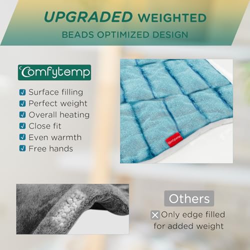 Comfytemp Heating Pad for Neck and Shoulders and Back, 2.6lb Weighted Electric Heating Pads FSA Eligible, Mothers Day Gift...