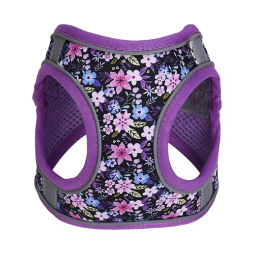 KocaPlye Step in Dog Harness No Pull Flower Adjustable Soft Mesh Padded Reflective Pet Vest Harness and Leash Set for Smal...