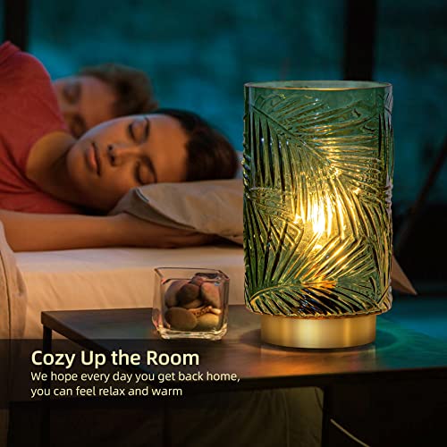 Battery Operated Table Lamp, Cordless Lamps for Home Decor, Battery Powered Nightlight with LED Bulb with Timer, Decorativ...