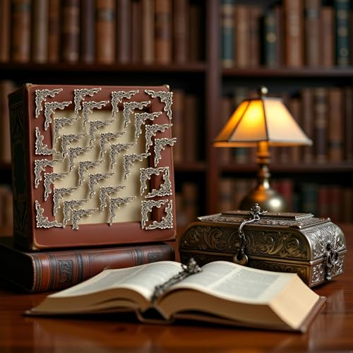 30 Pcs Antique Edge Corner Decorative Protectors, Scrapbooking Albums Embellishment Photo Frame Jewelry Box Decorative Cor...