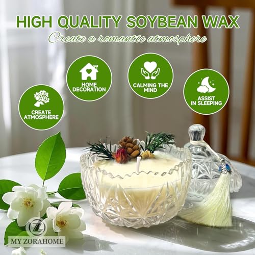 Candy Bowl Shape Soy Wax Jasmine Scented Candle, Aromatherapy Candles for Home Scented or As a Birthday/Holiday Candle Gif...