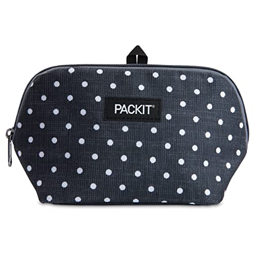 PackIt Freezable Snack Bag, Polka Dots, Built with EcoFreeze Technology, Foldable, Reusable, Zip Closure Locks in Cool Dry...