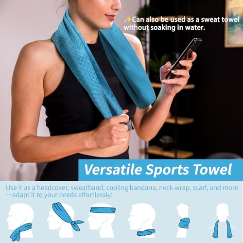 YESLIFE 4 Pack Cooling Towels 40"x12", Gym Towels for Men and Women, Soft Breathable Workout Towels for Yoga, Running, Spo...
