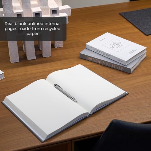 Moncur Home Decorative Coffee Table Books Set of 3 Black & White Design Books with Removable Covers and Real Blank Pages f...