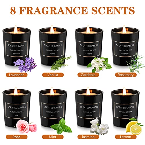 8 Pack Candles for Home Scented Aromatherapy Candles Gifts Set for Women Soy Wax Long Lasting Jar Candles for Birthday Mot...