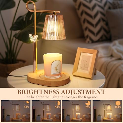 SHARE&CARE Candle Warmer Lamp - Valentine's Festive Metal Wax Melter with Timer & 4 Dimming Modes, Gift-Ready for Women, C...