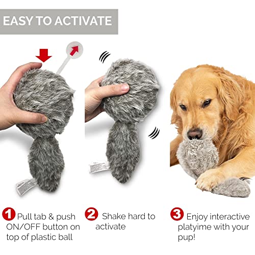 Hyper Pet Doggie Tail Interactive Plush Automatic Dog Toys, Durable, Wiggles, Vibrates, and Barks, Batteries Included, for...