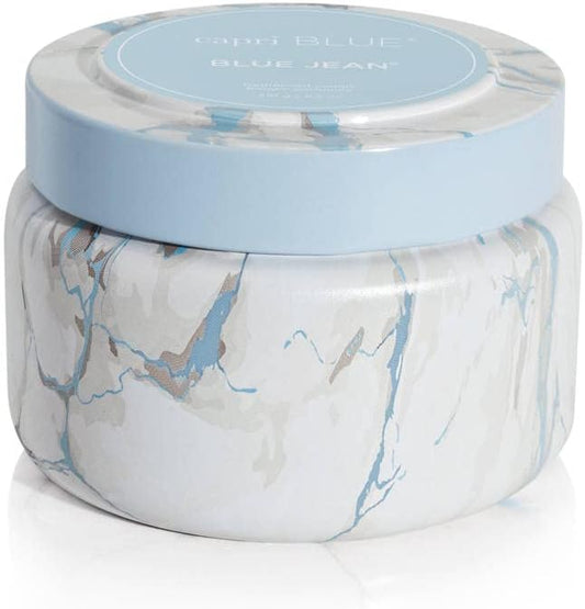 Capri Blue Modern Marble Printed Travel Tin Jar Candles - Luxury Decorative Candles for Home Scented - Long Lasting Soy Wa...