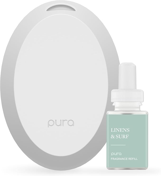 Pura Mini Smart Fragrance Diffuser for Small Spaces Adjustable Smart Home Device with LED Light & Automatic Vial Detection...