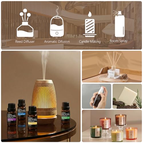 Essential Oils Set-Hotel Collection Diffuser Oil Gift Set,Premium Essential Oil for Diffusers, Home Care, Fragrance, Humid...