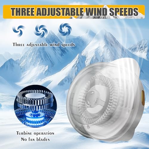 Portable Silent Mini Bladeless Electric fan Clip-On,3-Speed Rotatable Hands-FreeClip-On Fan for Shirt and Waist,Portable M...
