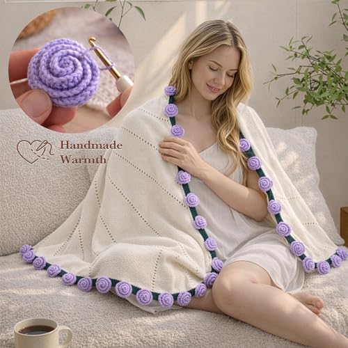 Get Well Gifts for Women, Flower Bouquet Blanket Gift Baskets, Care Package, Self Care Gifts, Thinking of You Gifts for He...