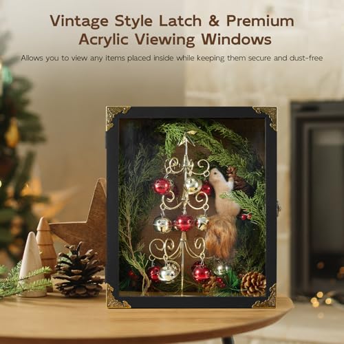 BWODYAY Deep Shadow Box,11x13-inch Shadow Boxes Display Cases, Large Shadow Box Frame, 4-inche Interior Deep Display Case...