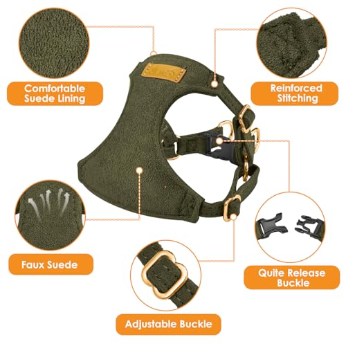 Lukovee No Pull Small Dog Harness with Leash - Lightweight Soft Puppy Vest Harnesses, Adjustable Pet Harnesses for Puppy S...