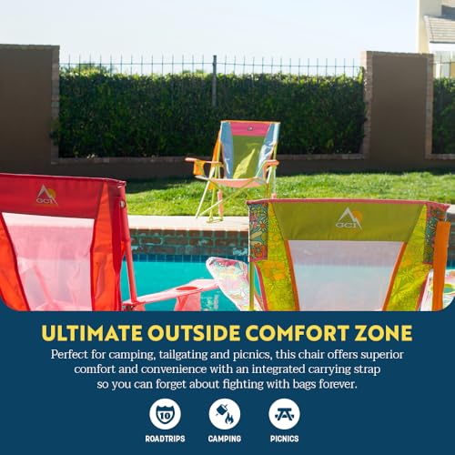 GCI Outdoor Comfort Pro Rocker Camping Chair | Portable Folding Rocking Chair with Durable Armrests & Drink Holder — Sweet...