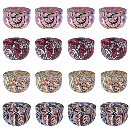KNOURT 16 Pack Scented Candles Gift Set, Natural Soy Wax Travel Tin Candles for Home Scented, Ideal for Christmas, Birthda...