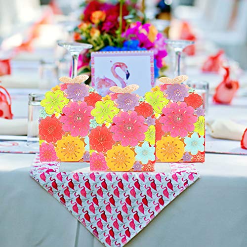 Kslong 50Pcs/Set Flower Butterfly Hollow Candy Box Cookie Gift Boxes Romantic Wedding Favors Cute Chocolate Box For Weddin...